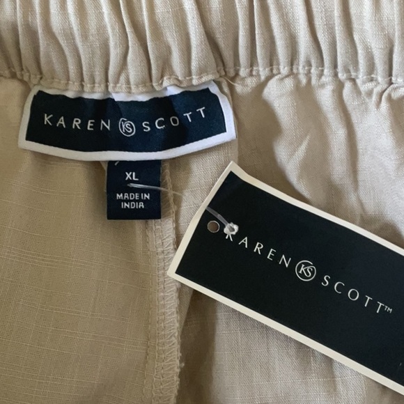 Karen Scott Tan Capris Lightweight Relaxed Fit - Picture 7 of 8